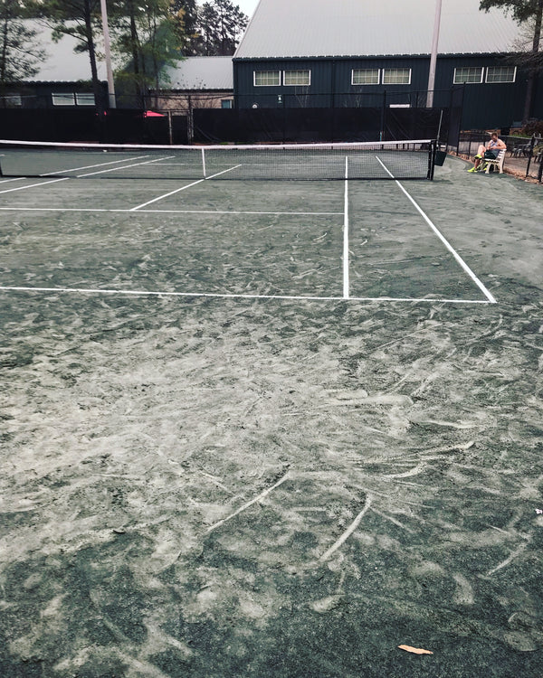 Outdoor clay court opening day and crosscourt forehand session