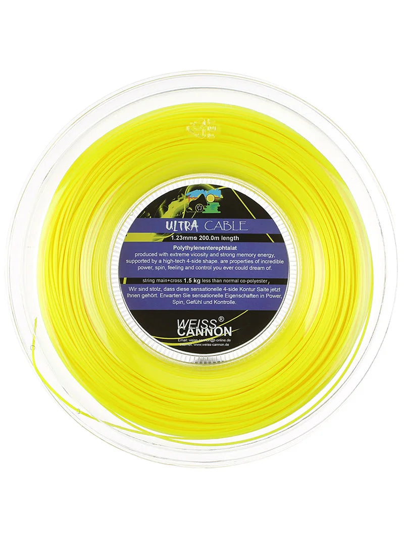 Weiss Cannon Ultra Cable Reel Yellow 200m 1.23